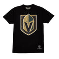 NHL DISTRESSED BASIC LOGO 1 TEE KNIGHTS BLACK