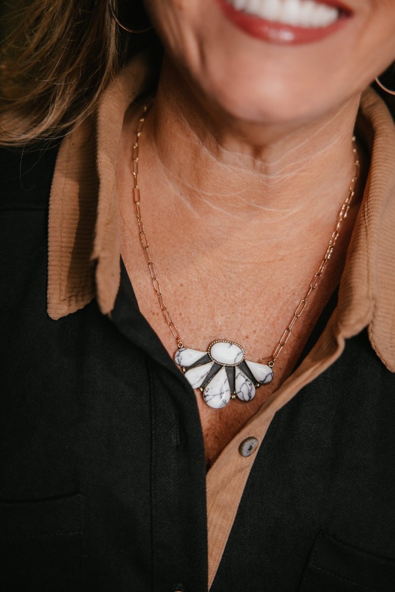 Boho Sol: Ivory Bloom Statement Necklace