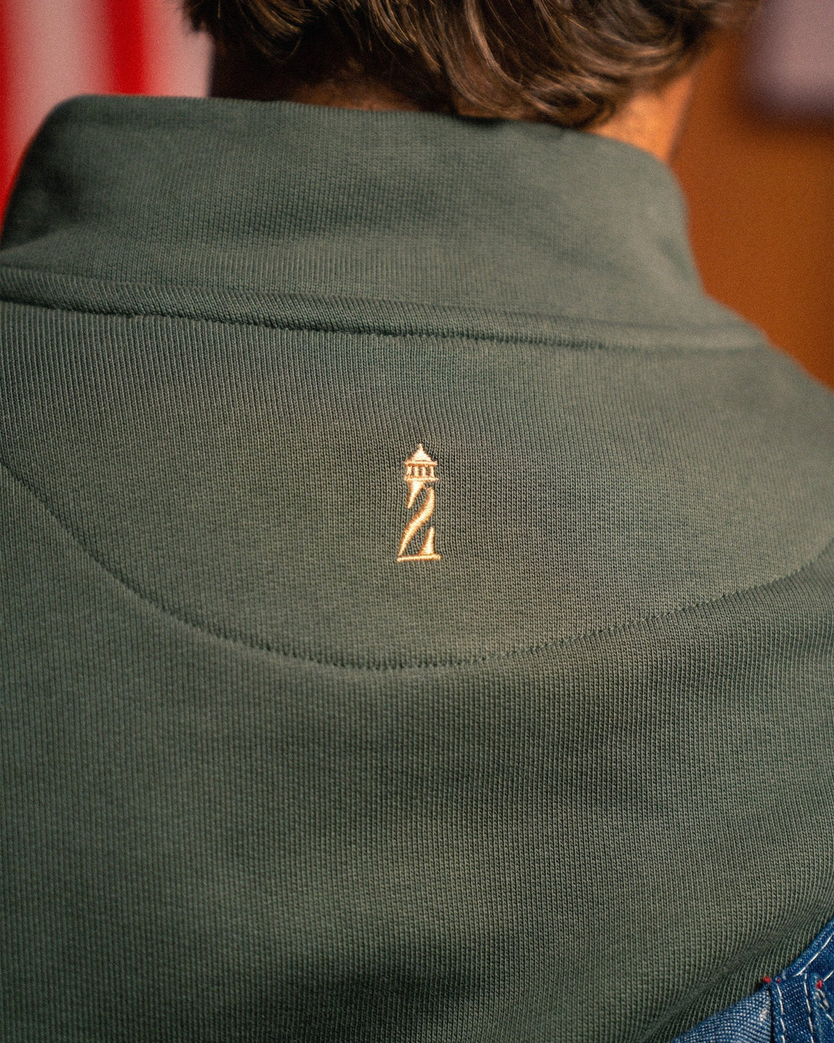 Khaki Half Zipper