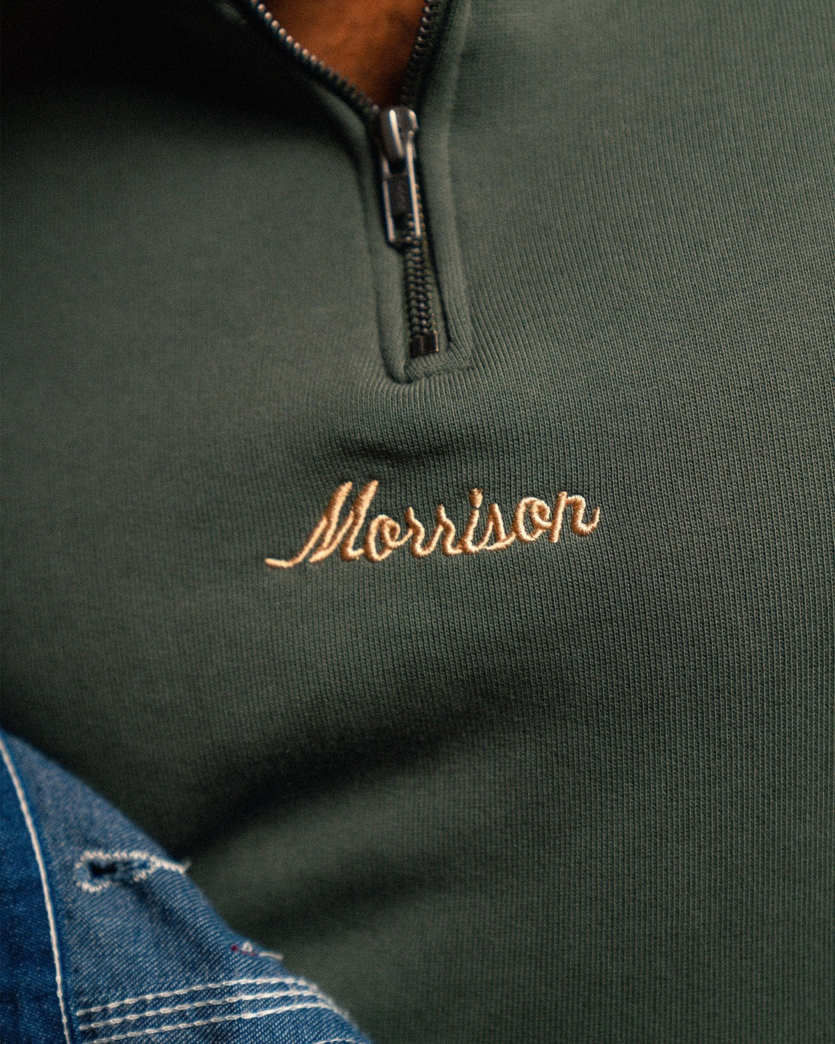 Khaki Half Zipper