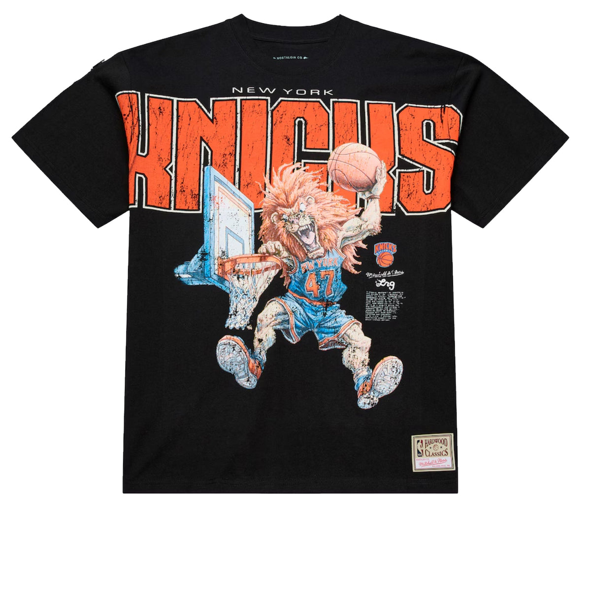 MITCHELL & NESS NBA X LRG WILD ART TEE NEW YORK KNICKS