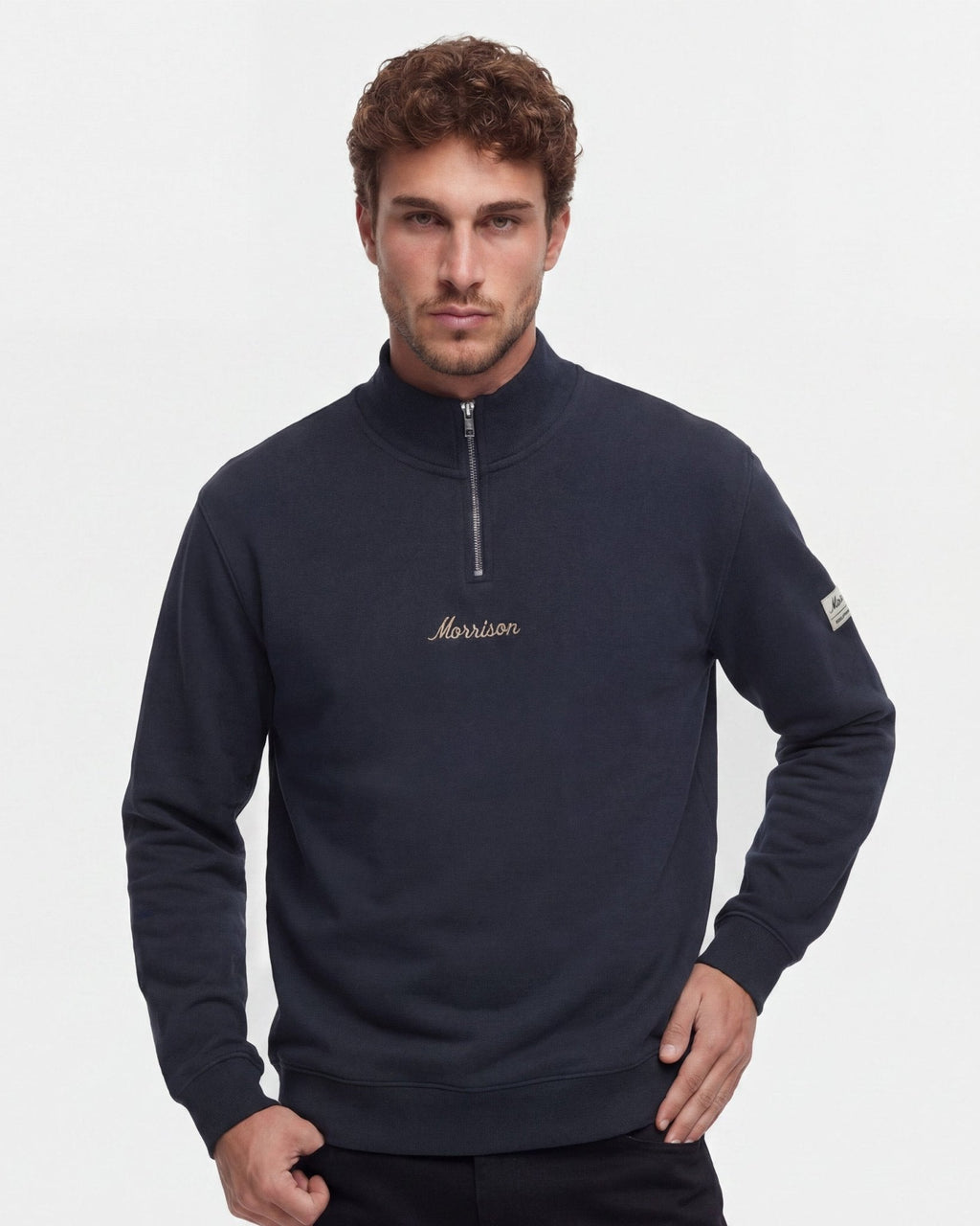 Navy Half Zipper