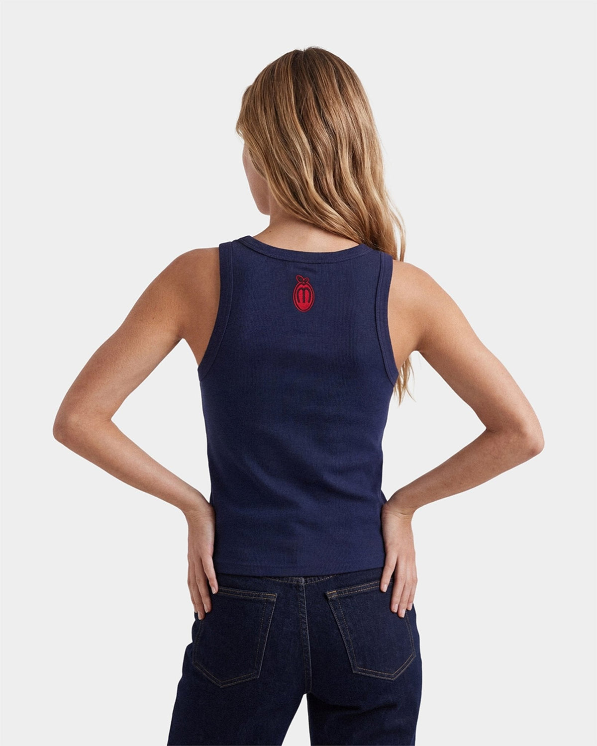 NAVY SLIM TANK TOP