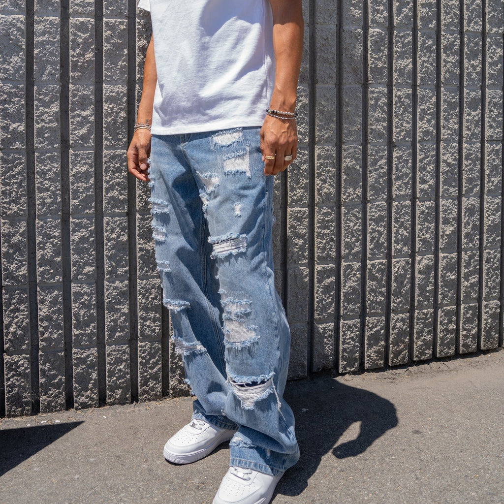 EPTM PALADIN WIDE LEG JEANS DENIM BLUE