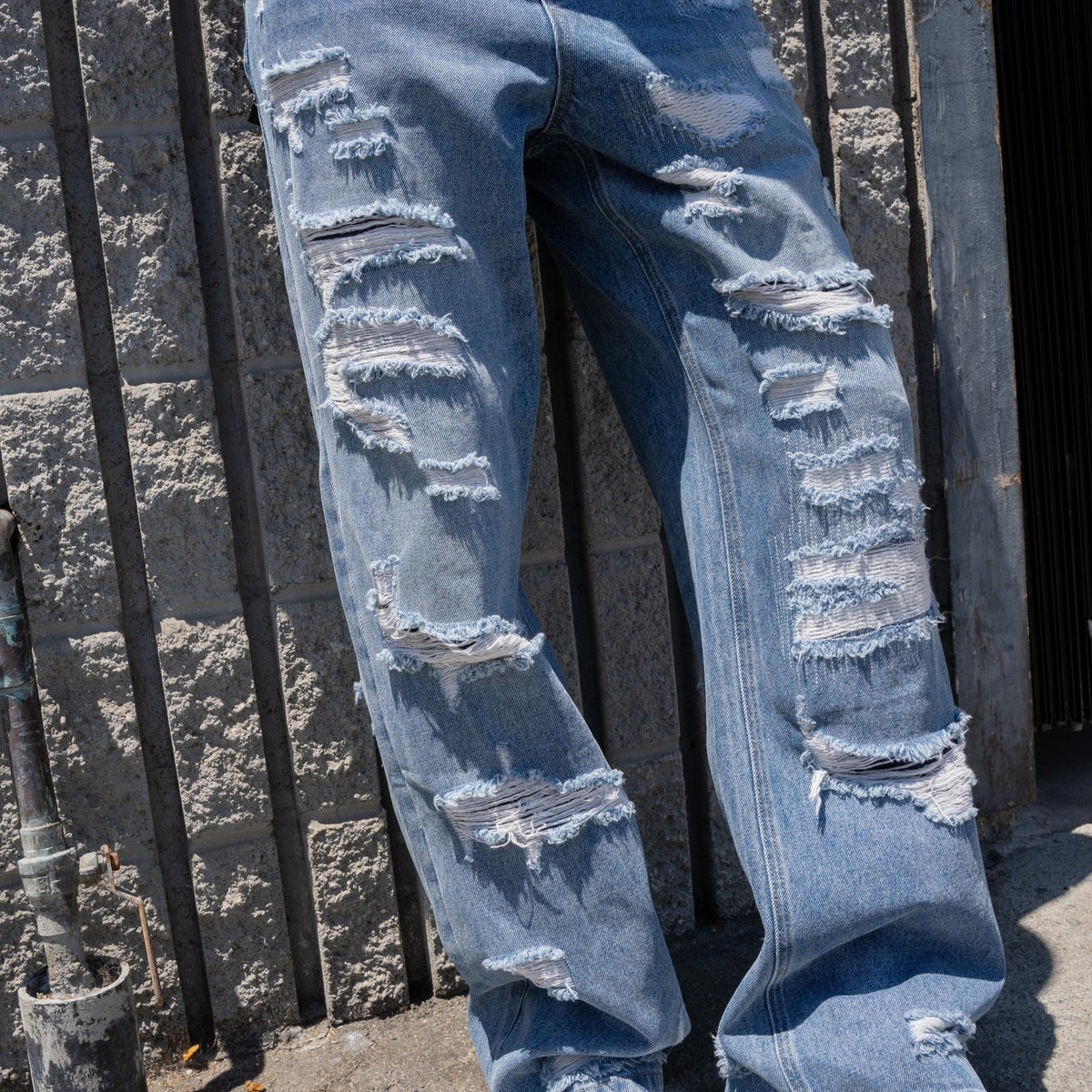 EPTM PALADIN WIDE LEG JEANS DENIM BLUE