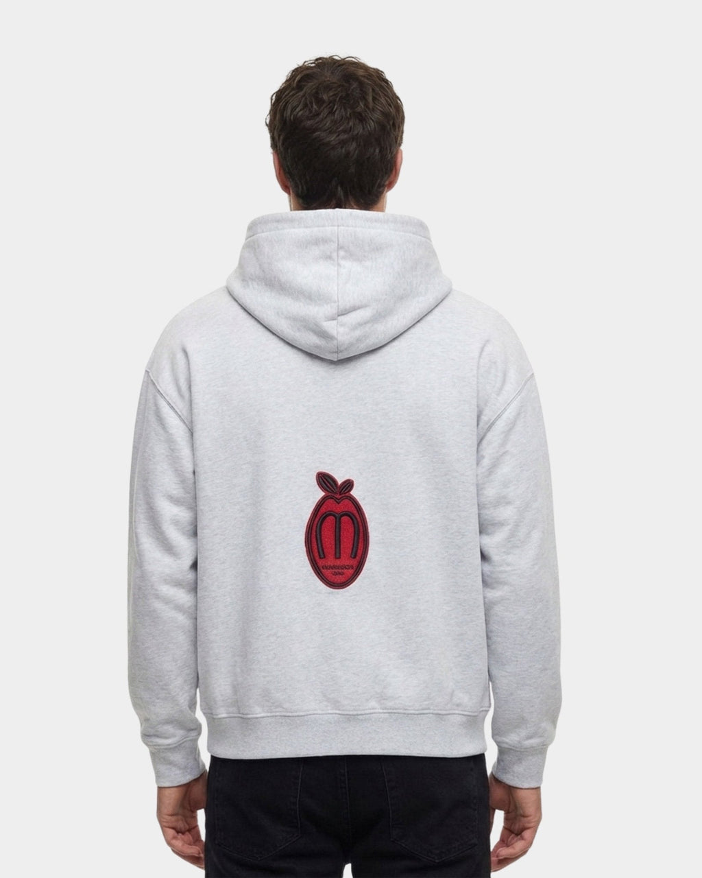 PEACH GREY BOXY HOODIE