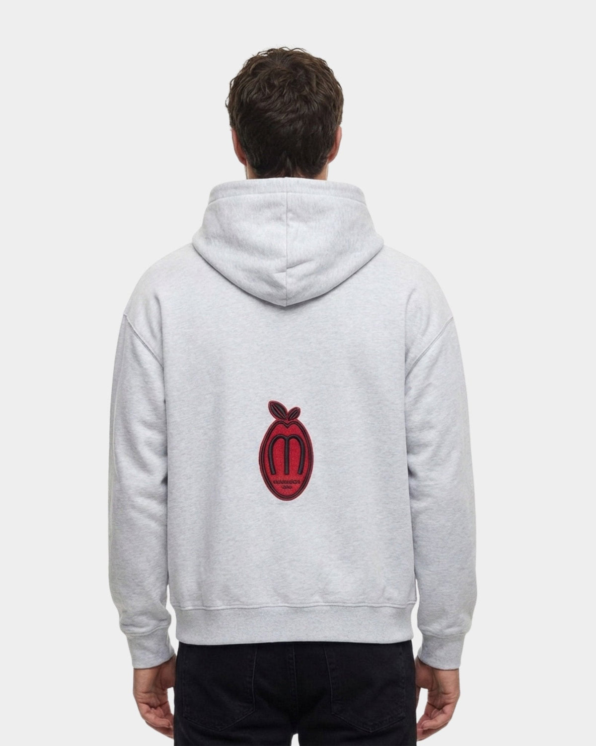 PEACH GREY BOXY HOODIE