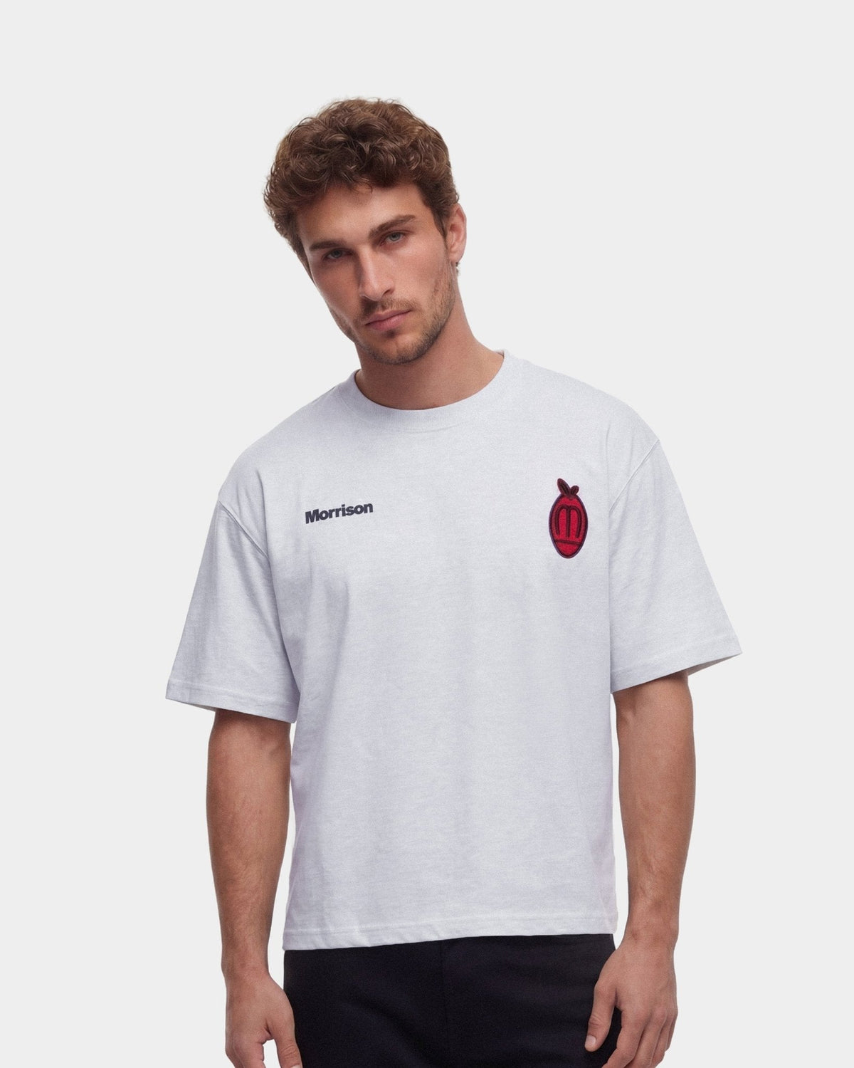 PEACH GREY BOXY TEE