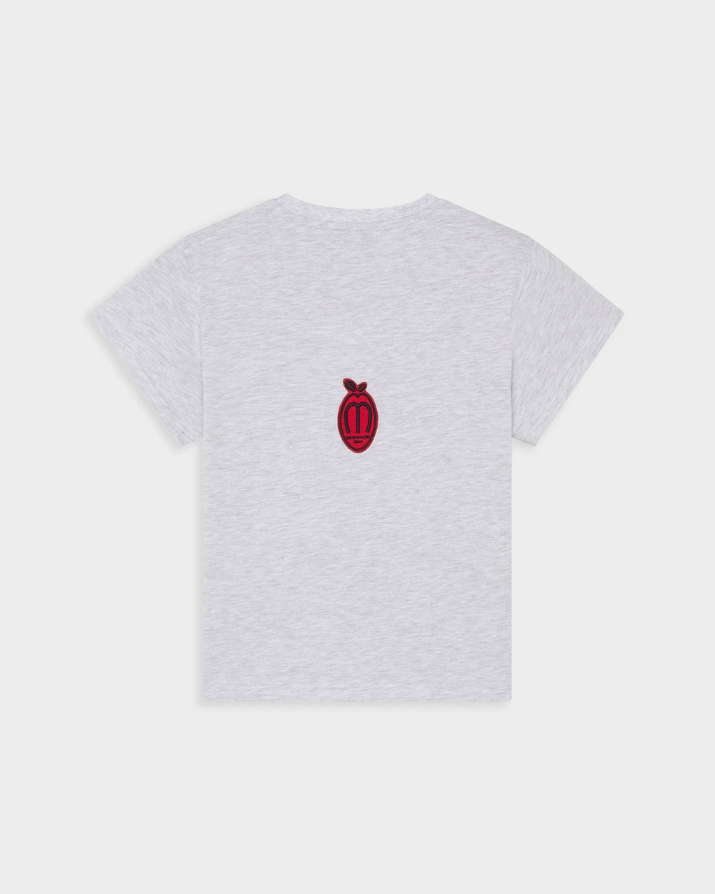 PEACH GREY SLIM CROP TEE