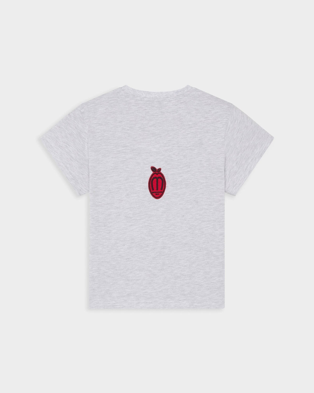 PEACH GREY SLIM CROP TEE