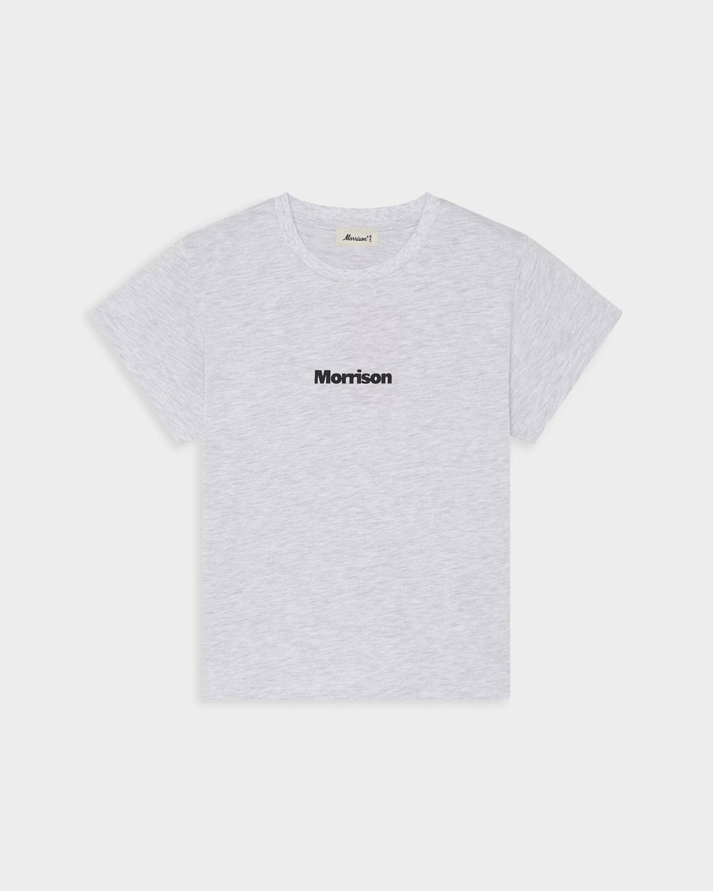 PEACH GREY SLIM CROP TEE