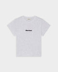 PEACH GREY SLIM CROP TEE