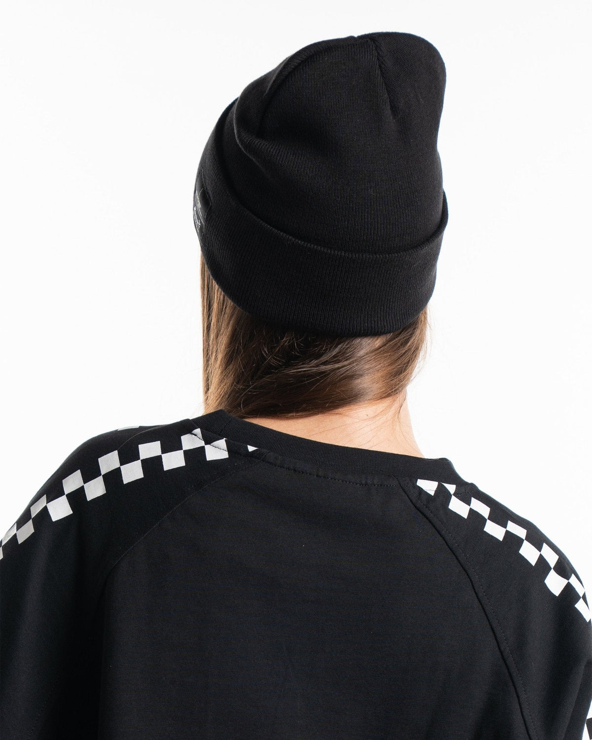RAW PATCH BLACK BEANIE