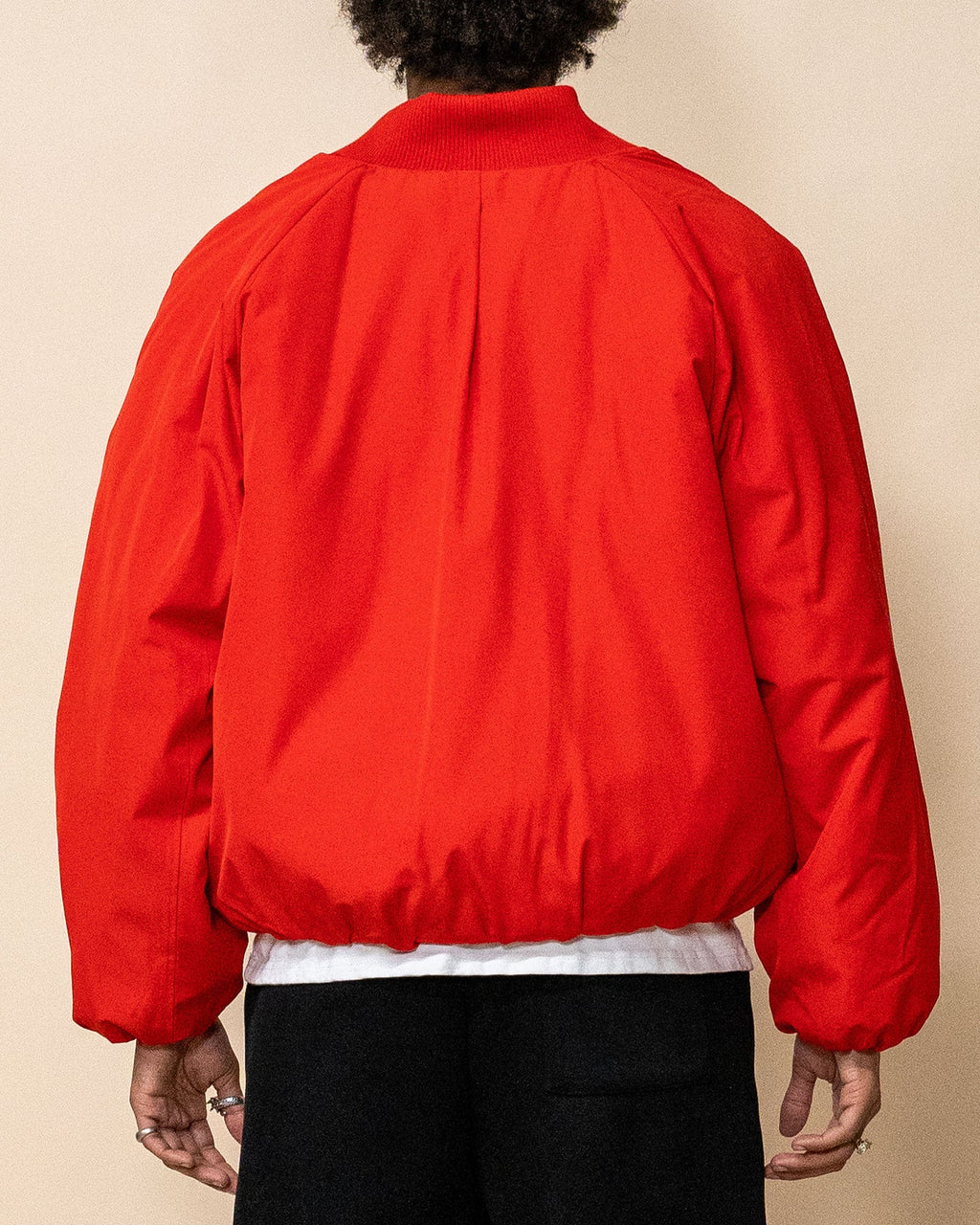 EPTM CAPITAL CROPPED BOMBER JACKET RED
