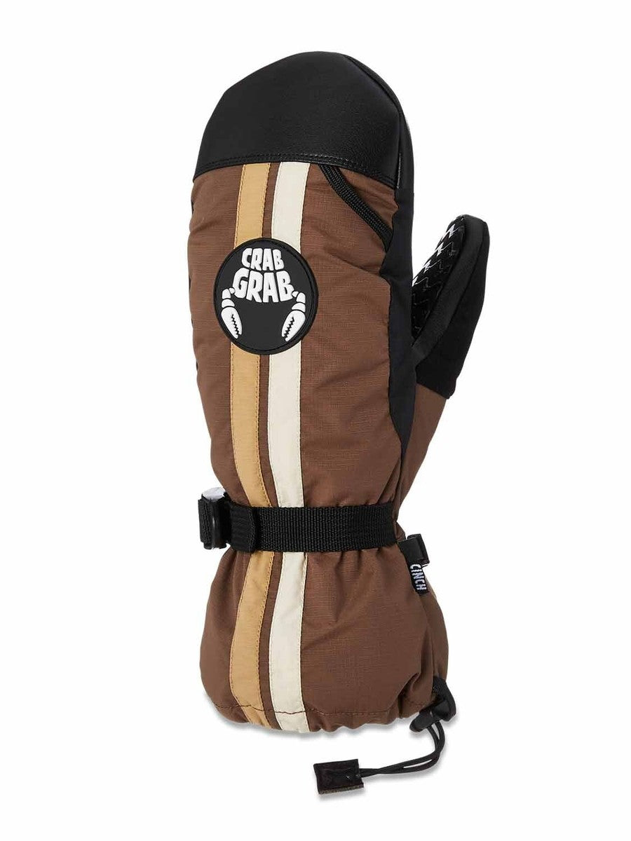 Crab Grab Clinch Mitten Brown Racer