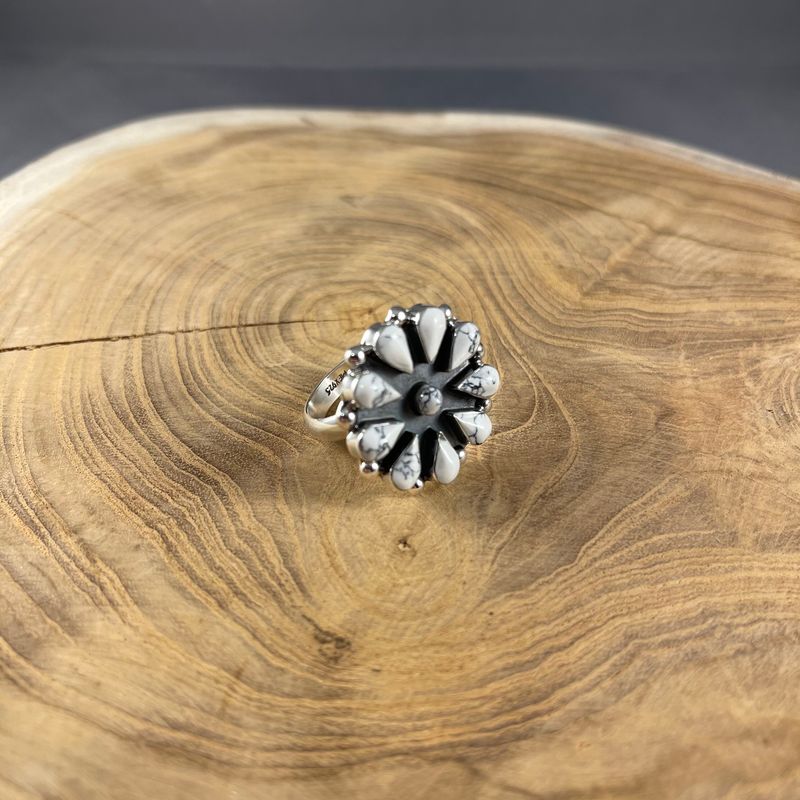 Boho Sol: Silver Petal Adjustable Ring