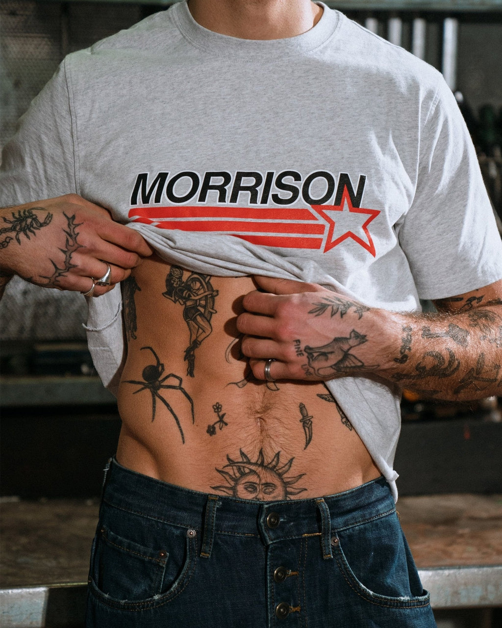 STAR GREY REGULAR TEE