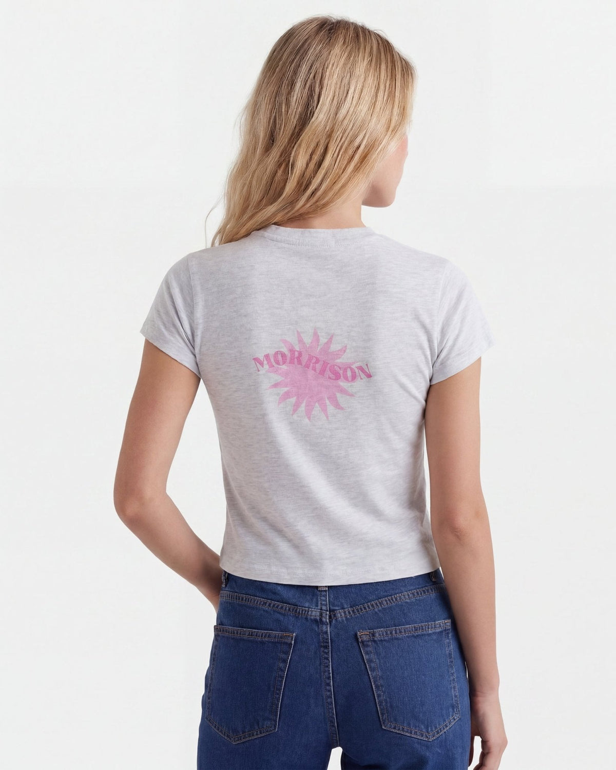 SUN MELANGE SLIM CROP TEE