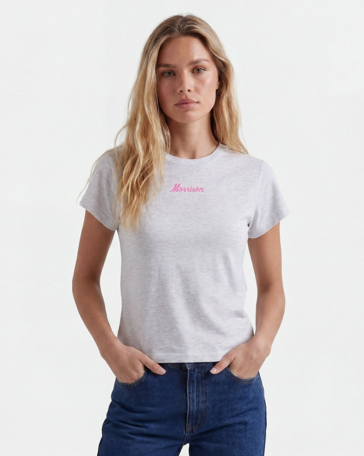 SUN MELANGE SLIM CROP TEE