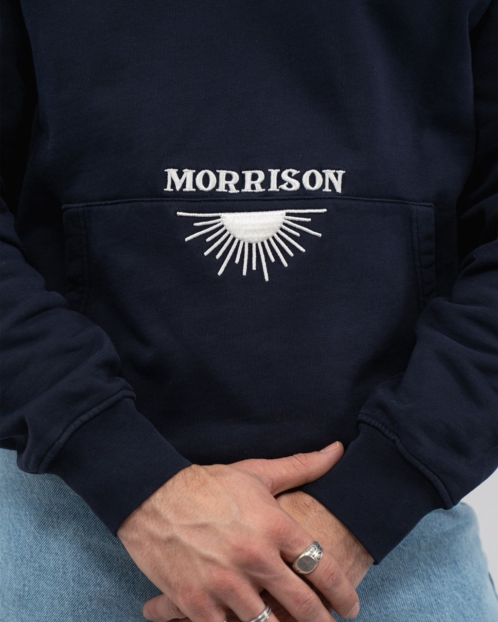 SUN NAVY BOXY HOODIE
