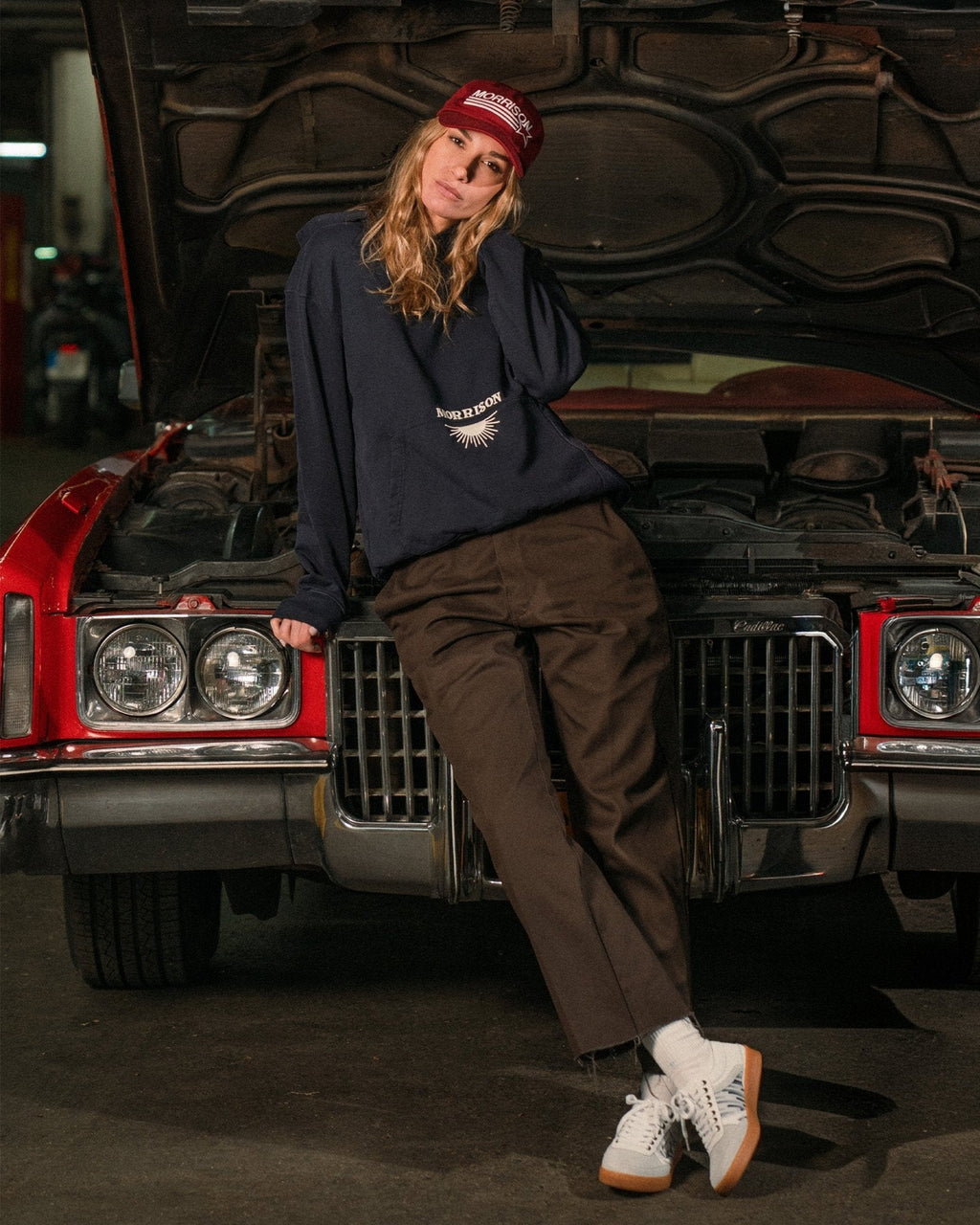 SUN NAVY BOXY HOODIE