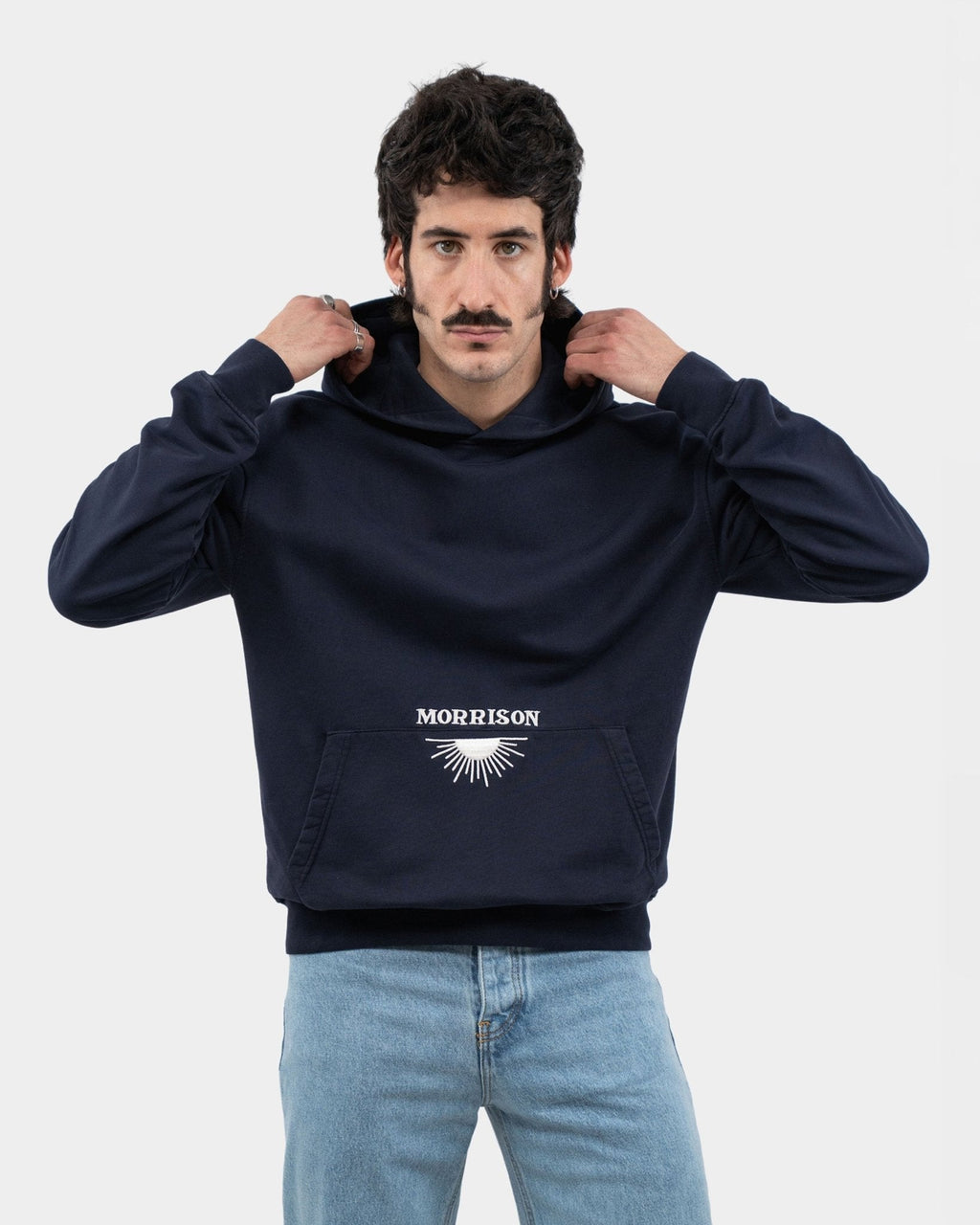 SUN NAVY BOXY HOODIE