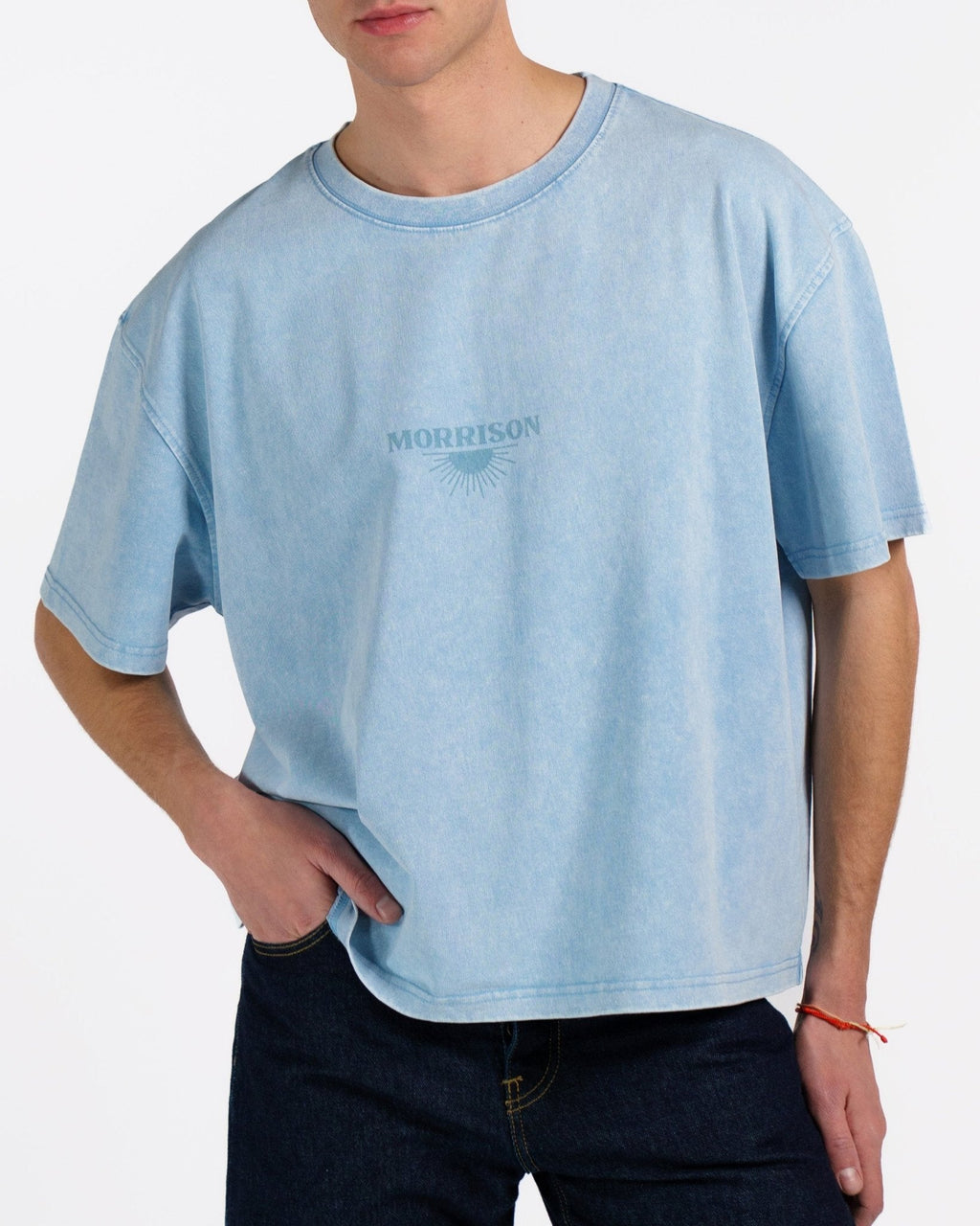SUNSET BLUE BOXY TEE