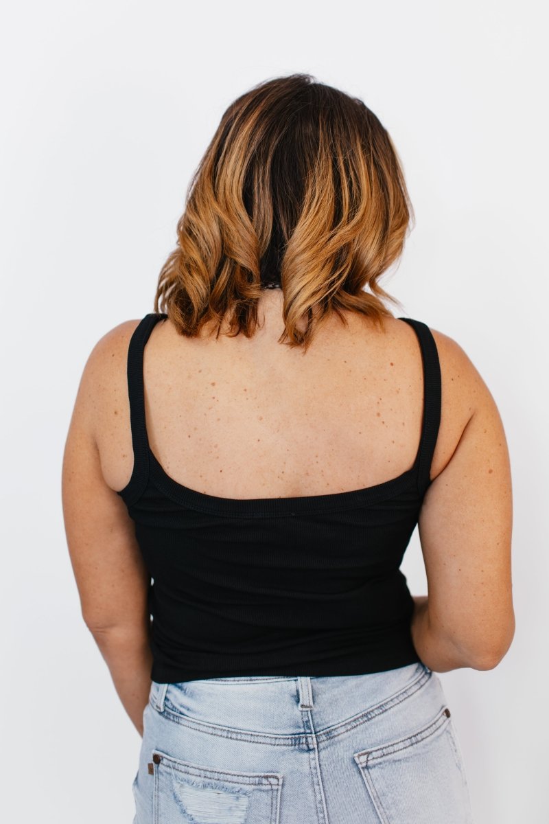 BLACK FRIDAY DEAL: Tied With Love Tank in Black- FINAL SALE