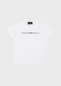 EMPORIO ARMANI Pima Jersey T-Shirt With Logo Kids Apparel