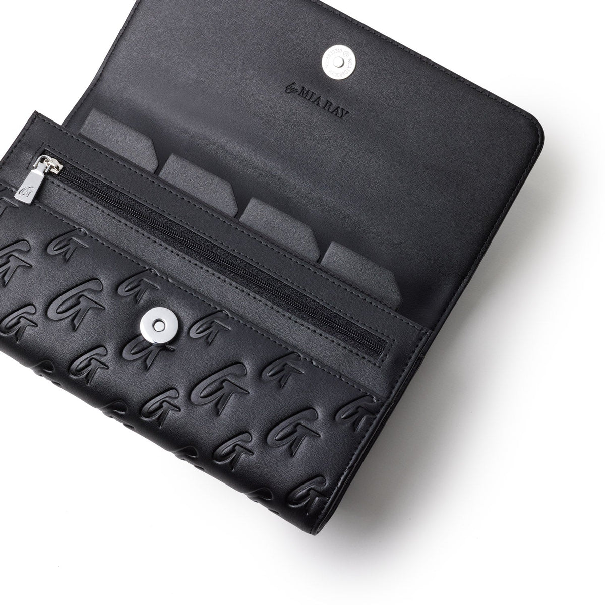 MONOGRAM TRAVEL WALLET - BLACK
