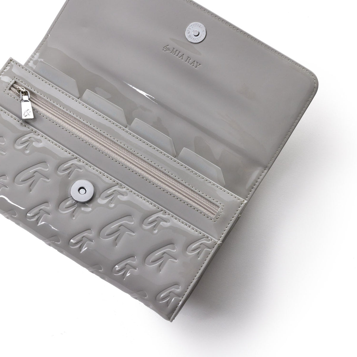 MONOGRAM TRAVEL WALLET - MIRROR GRAY