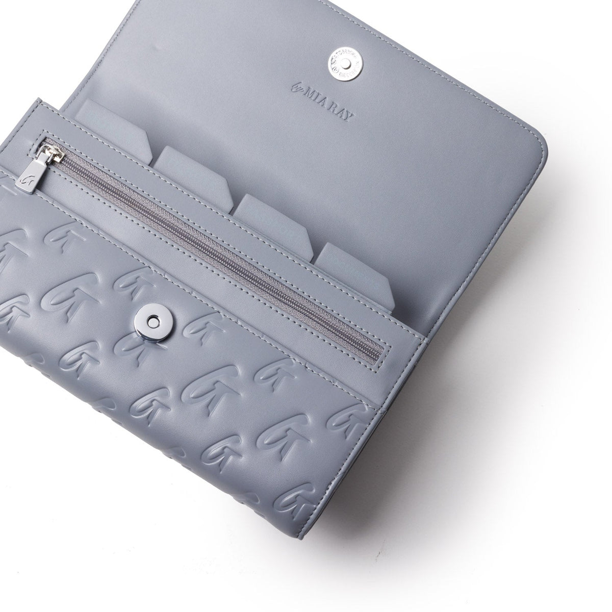 MONOGRAM TRAVEL WALLET - GRAY