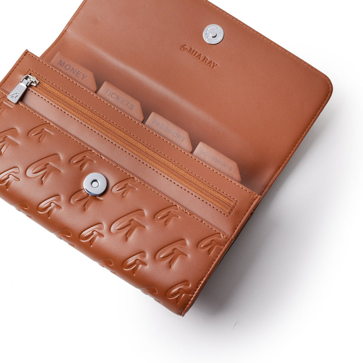 MONOGRAM TRAVEL WALLET - BROWN