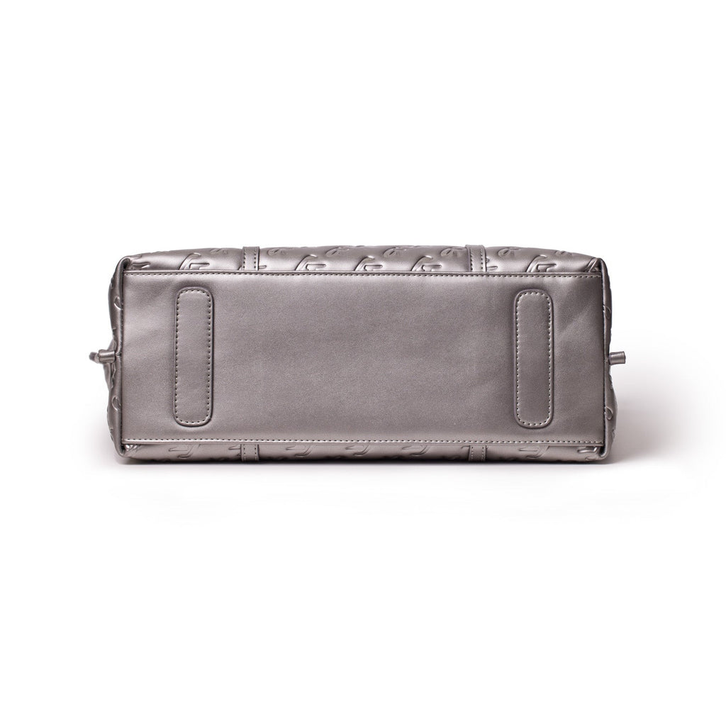 XL MONOGRAM SLEEK TOTE - PLATINUM
