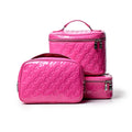 MONOGRAM TOILETRY SET - MIRROR HOT PINK
