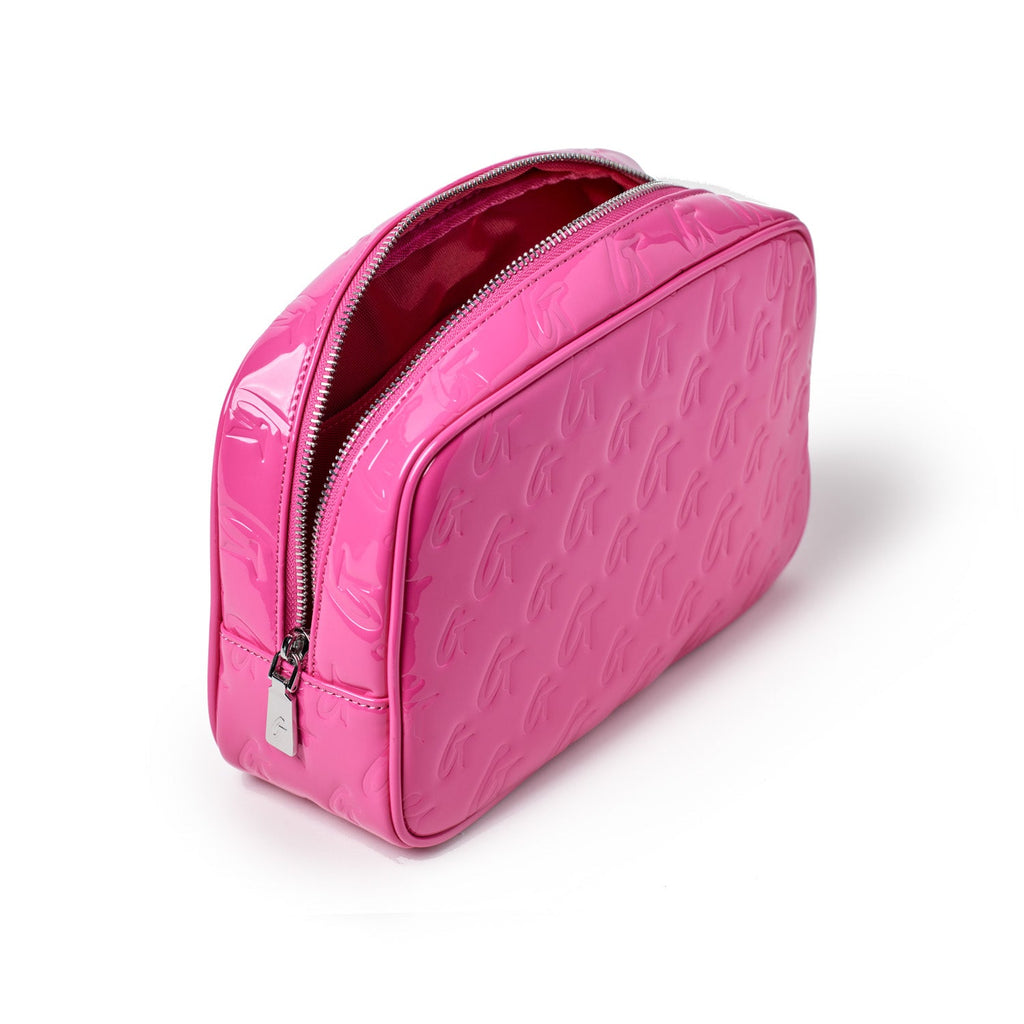 MONOGRAM TOILETRY SET - MIRROR HOT PINK