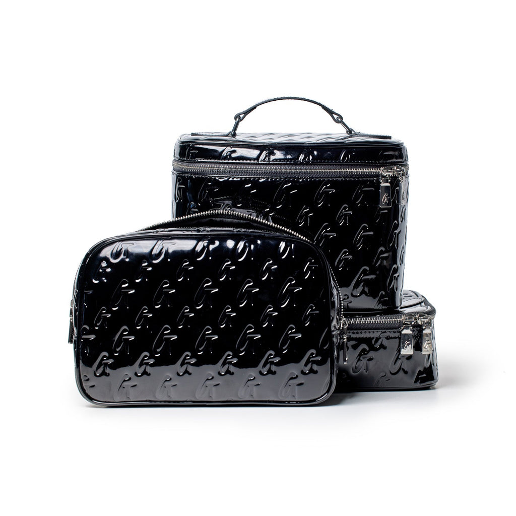 MONOGRAM TOILETRY SET - MIRROR BLACK