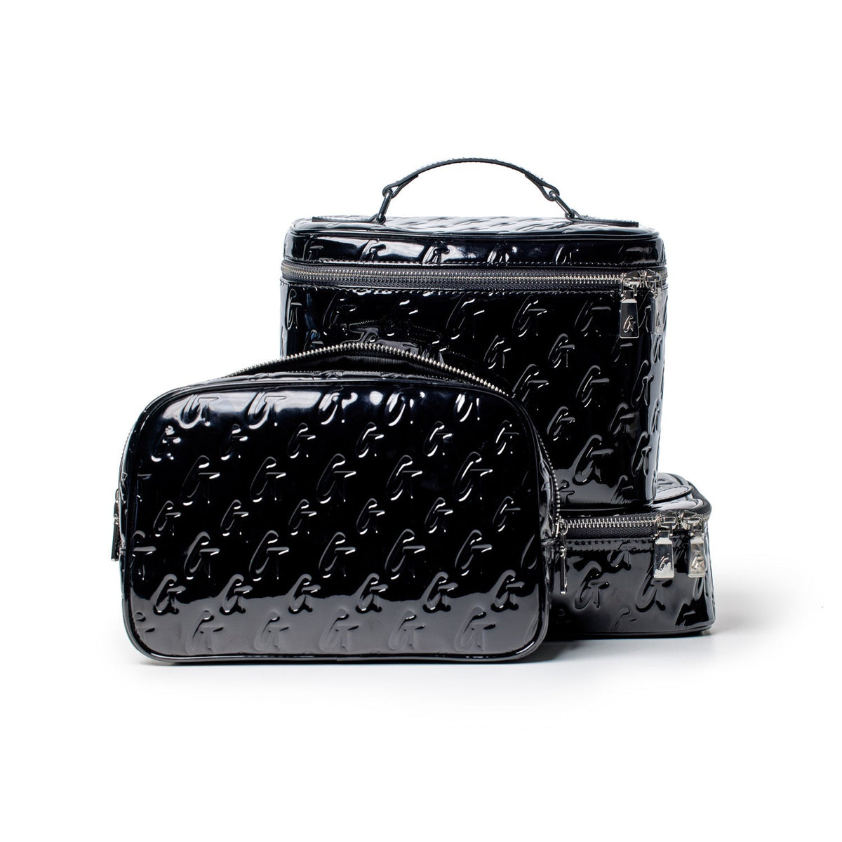 MONOGRAM TOILETRY SET - MIRROR BLACK