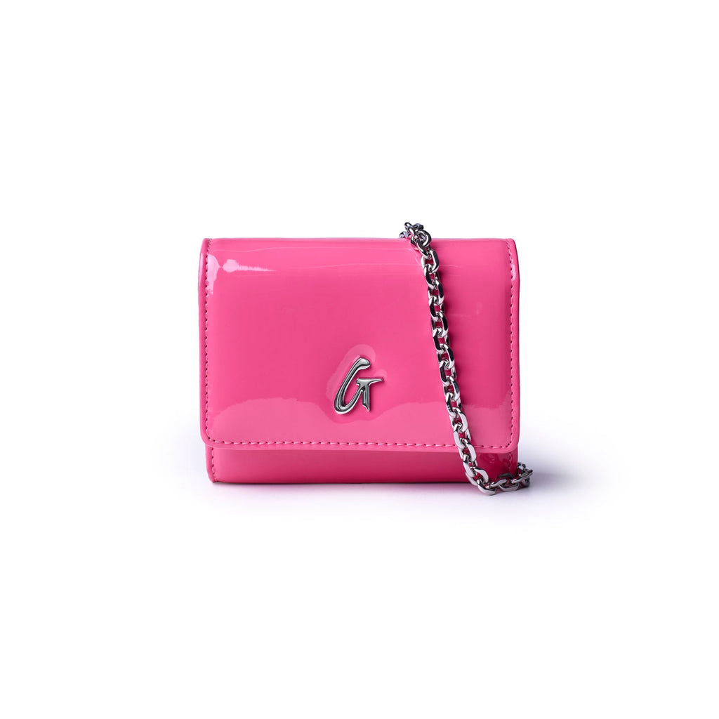 STANDARD SILVER COMPACT WOC - MIRROR HOT PINK