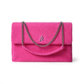 XL TEDDY FLAP BAG - HOT PINK